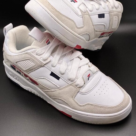 *NEW* FILA Men\'s CORDA Sneaker 126 Size 10 1/2 White/Red/Blue Technology Concept main image 4